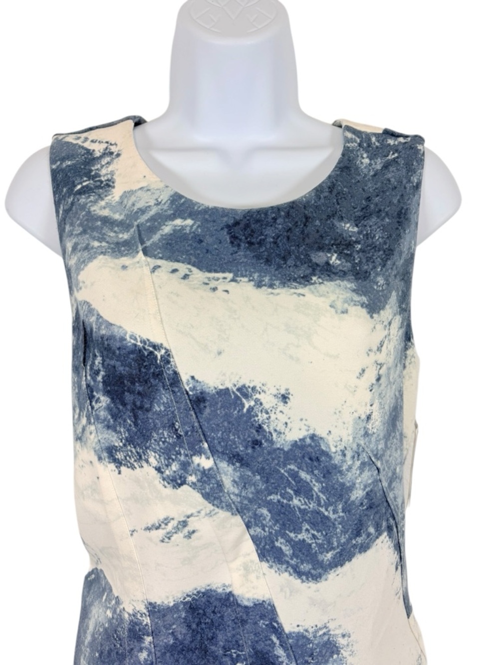 NIC+ZOE Blue and Cream Mini Dress - Picture 4 of 12